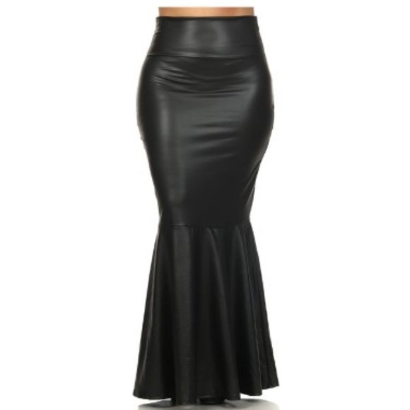 Long Awaited Faux Placket Maxi Skirt Seashell